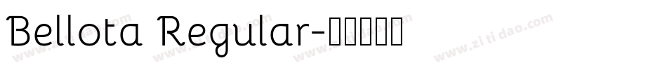 Bellota Regular字体转换